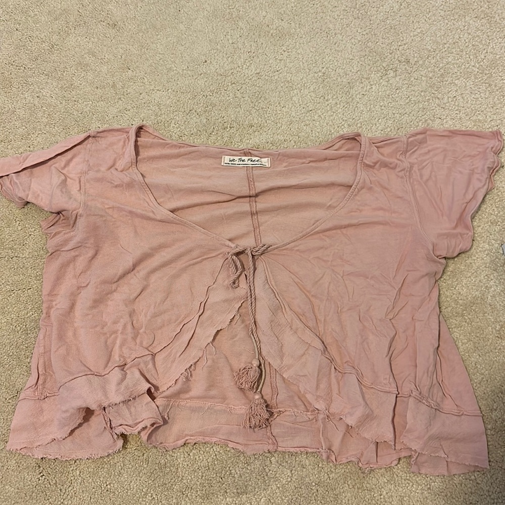 free people tie front top